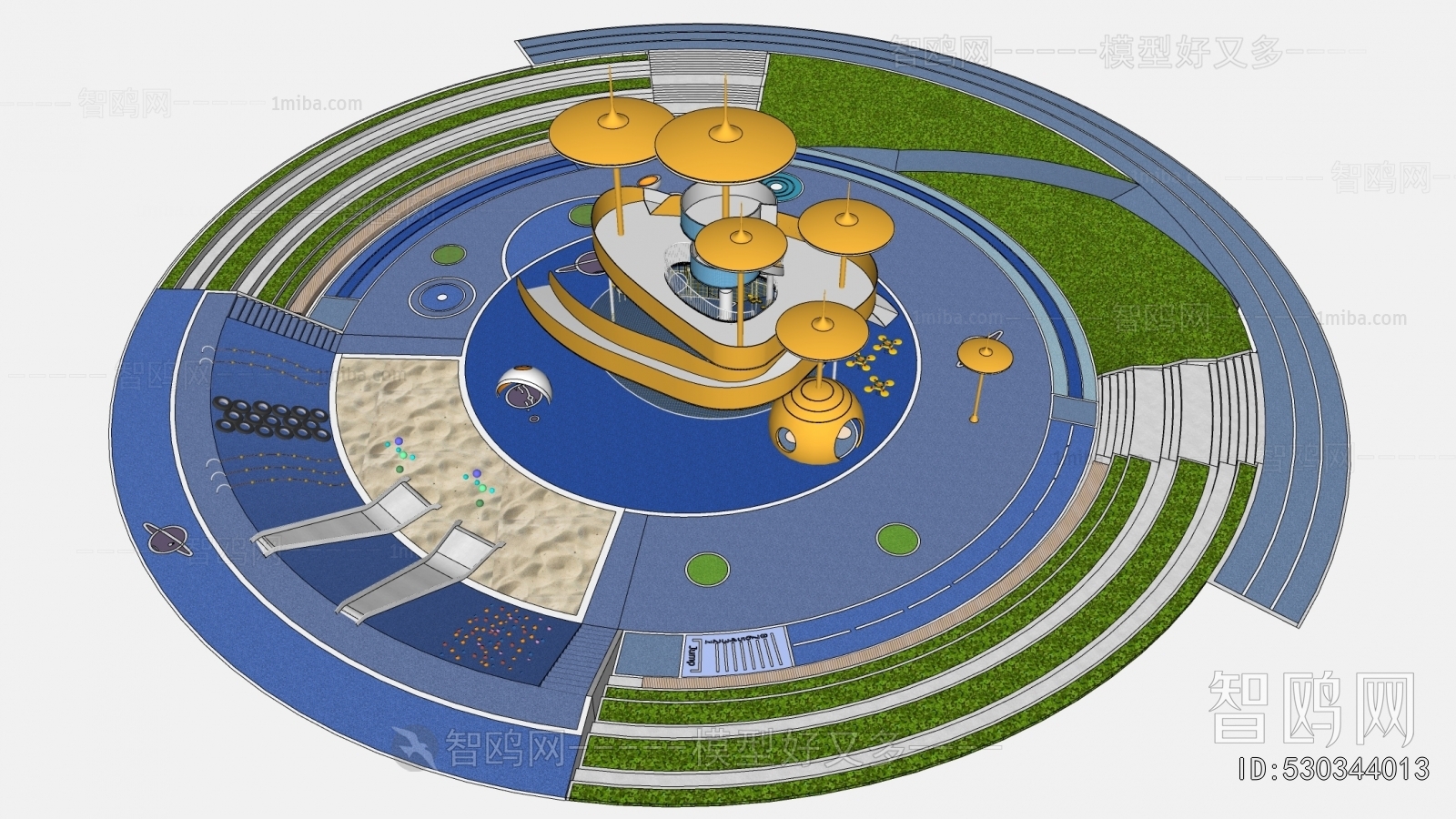 Modern Park Landscape