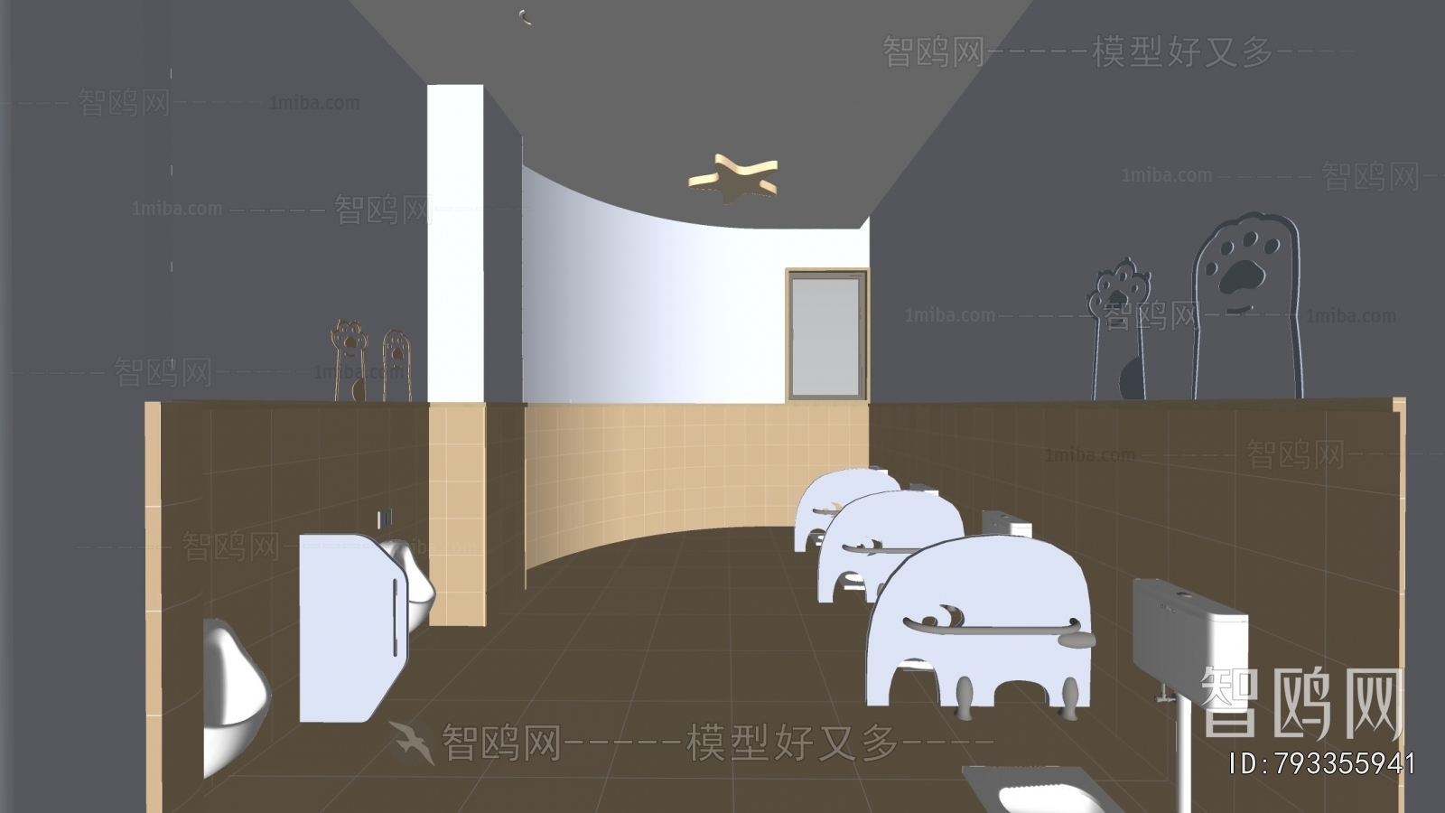 Modern Children's Restroom