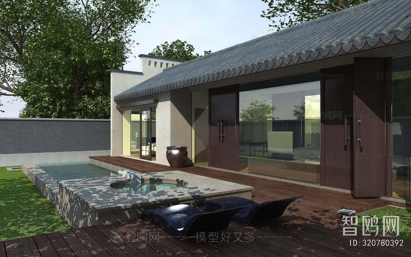 New Chinese Style Appearance Of Commercial Building