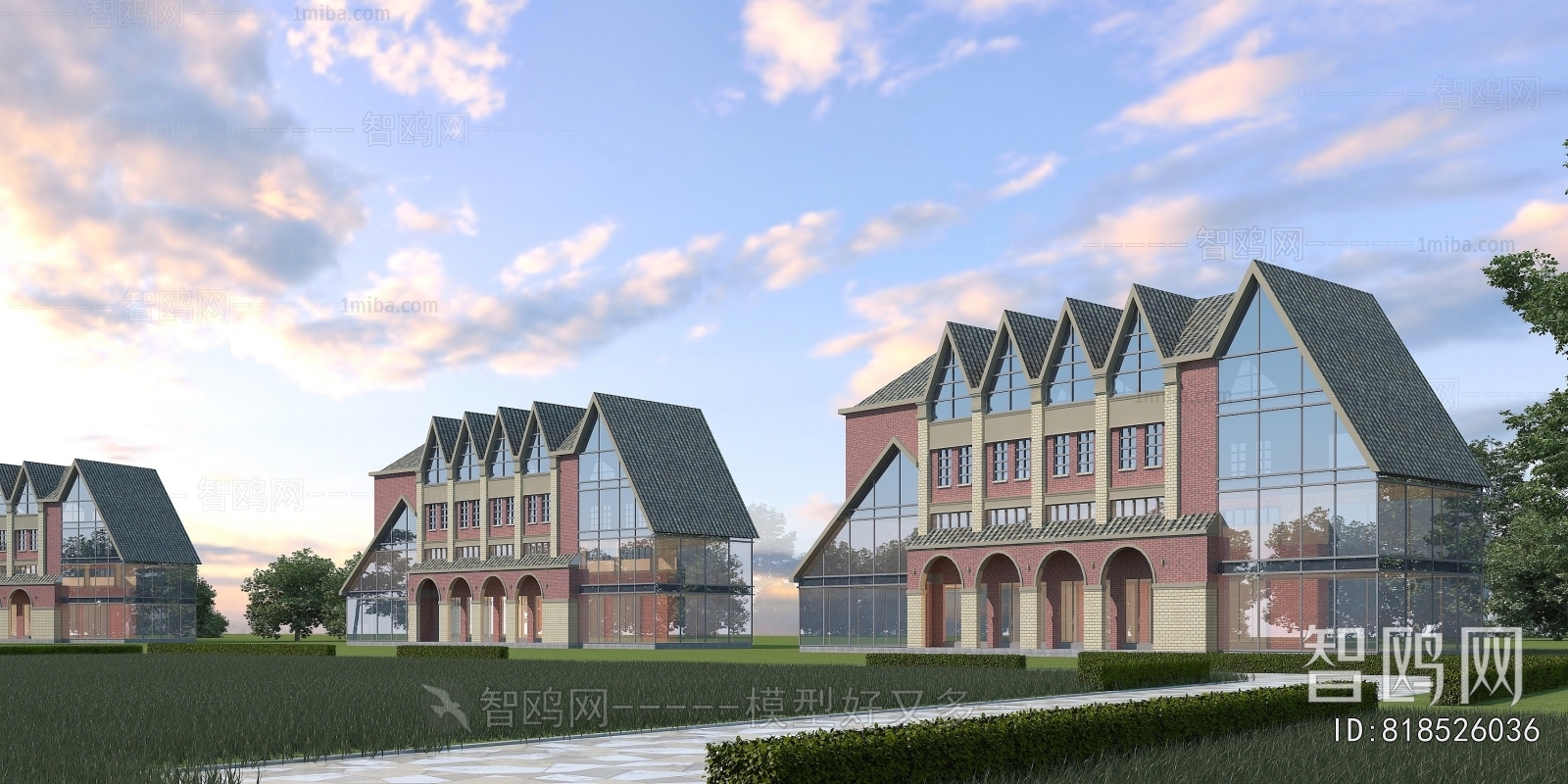 Simple European Style Appearance Of Commercial Building