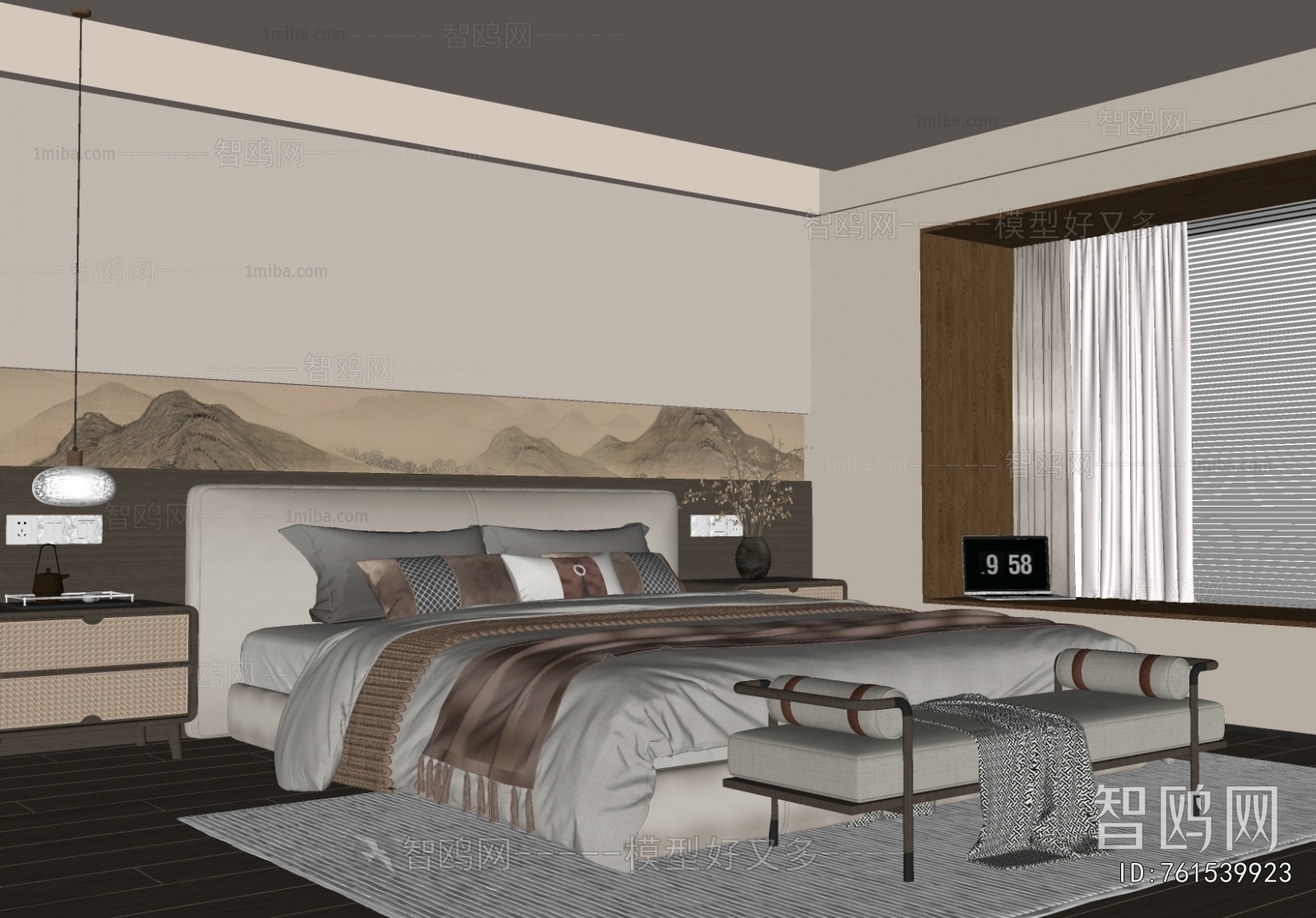 New Chinese Style Bedroom