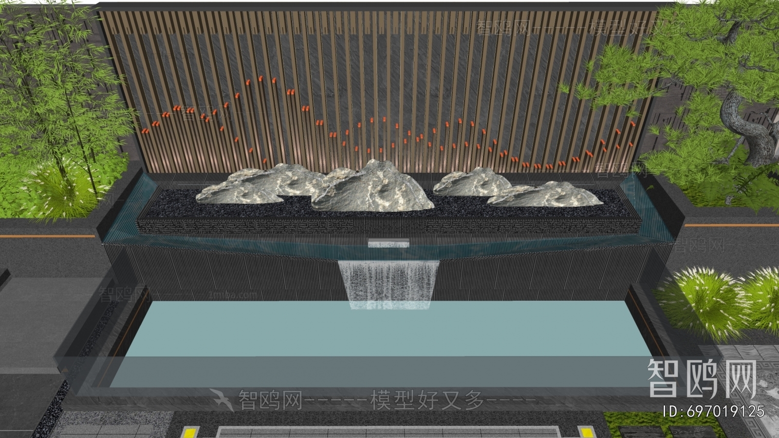 Modern Rockery Waterscape