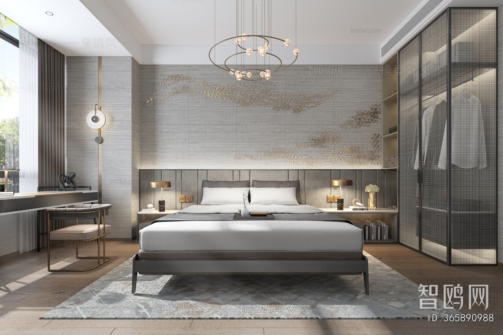 New Chinese Style Bedroom