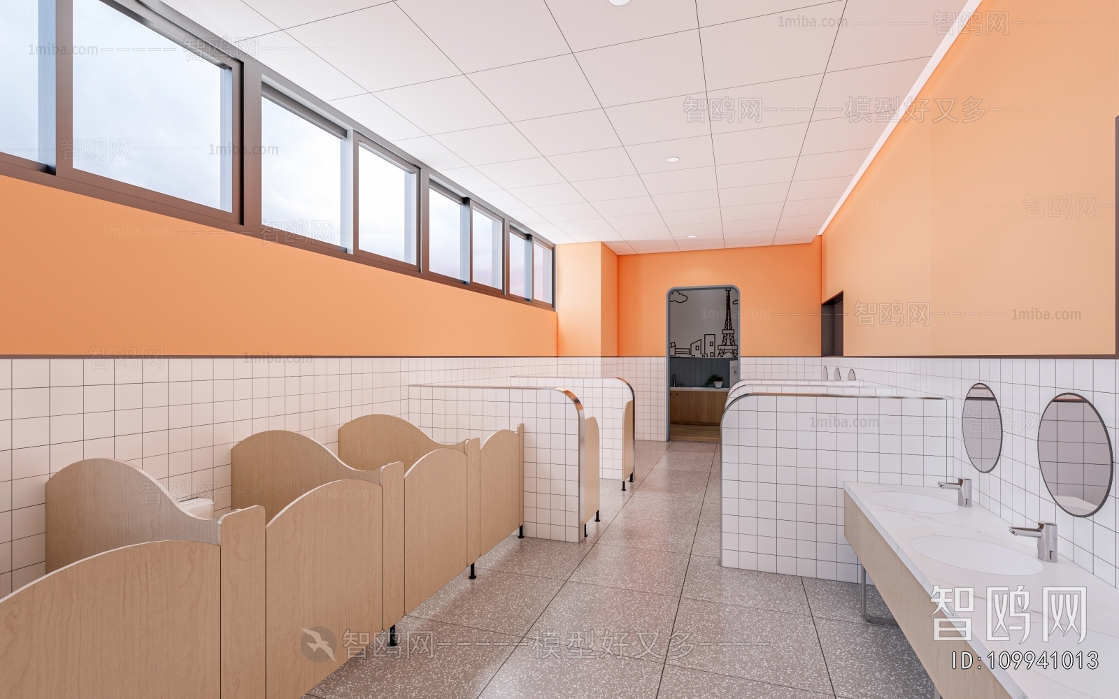 Modern Children's Restroom