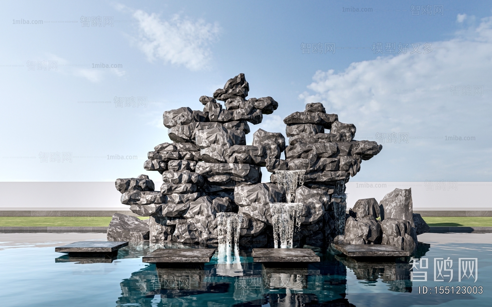 Modern Rockery Waterscape