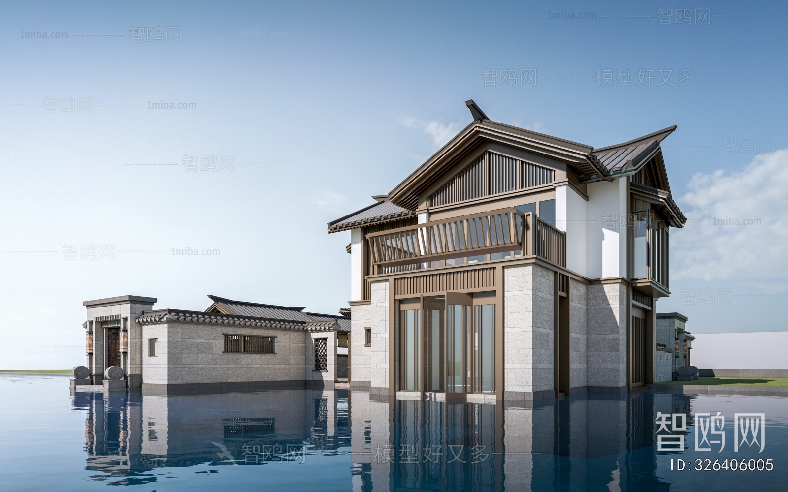 New Chinese Style Building Appearance