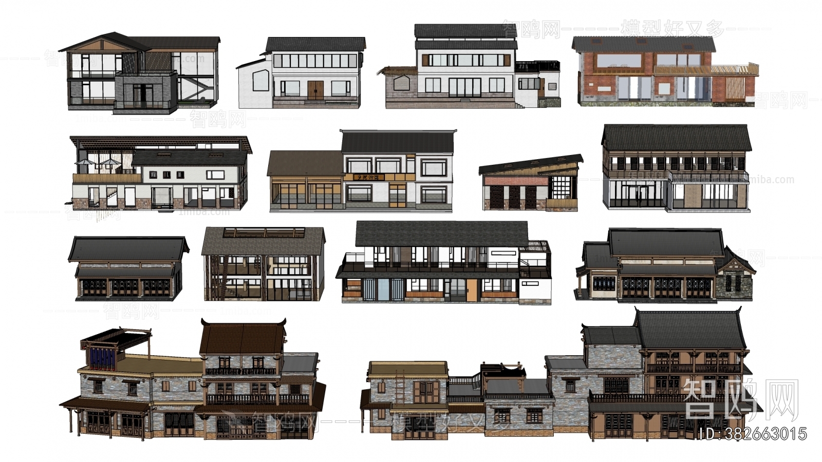 New Chinese Style Appearance Of Commercial Building