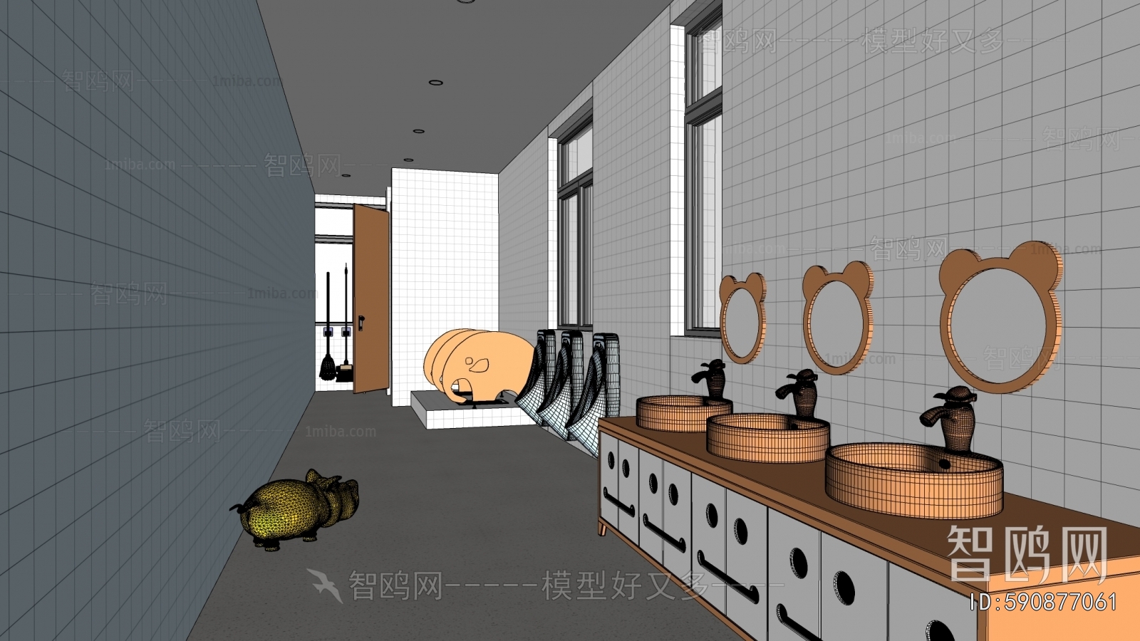 Modern Children's Restroom