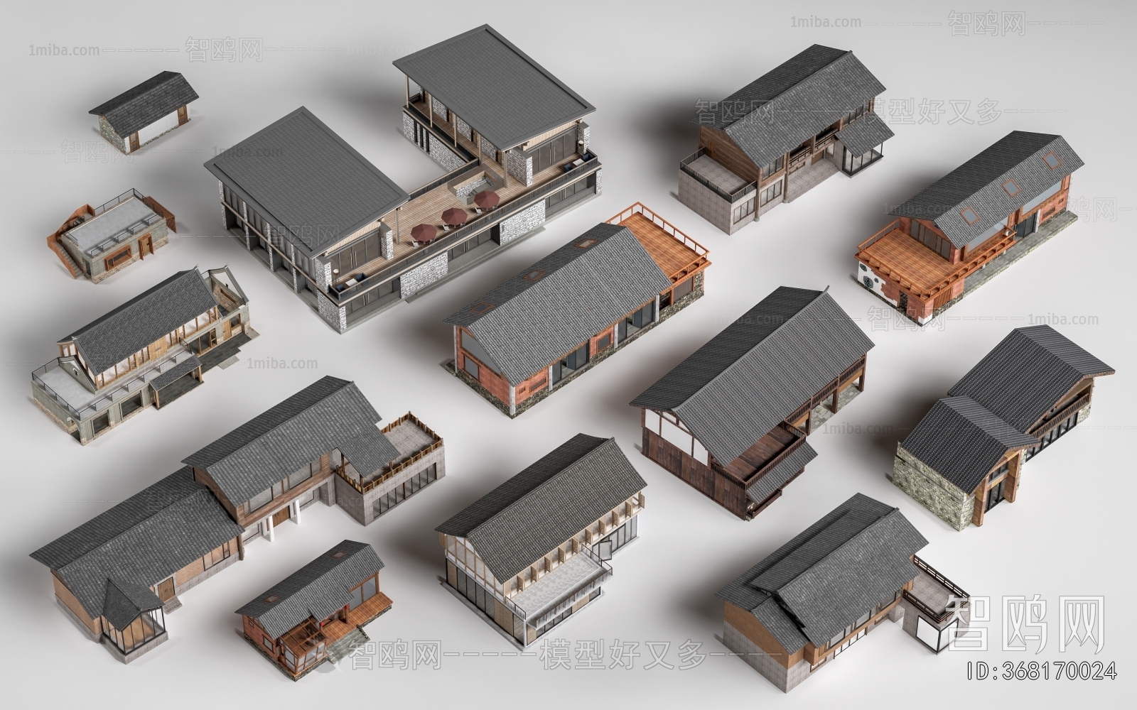 New Chinese Style Appearance Of Commercial Building