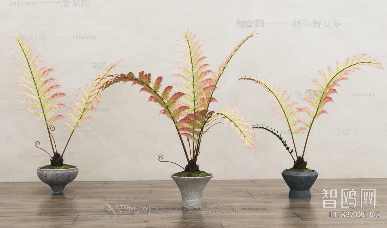 Modern Ground Green Plant Potted Plants