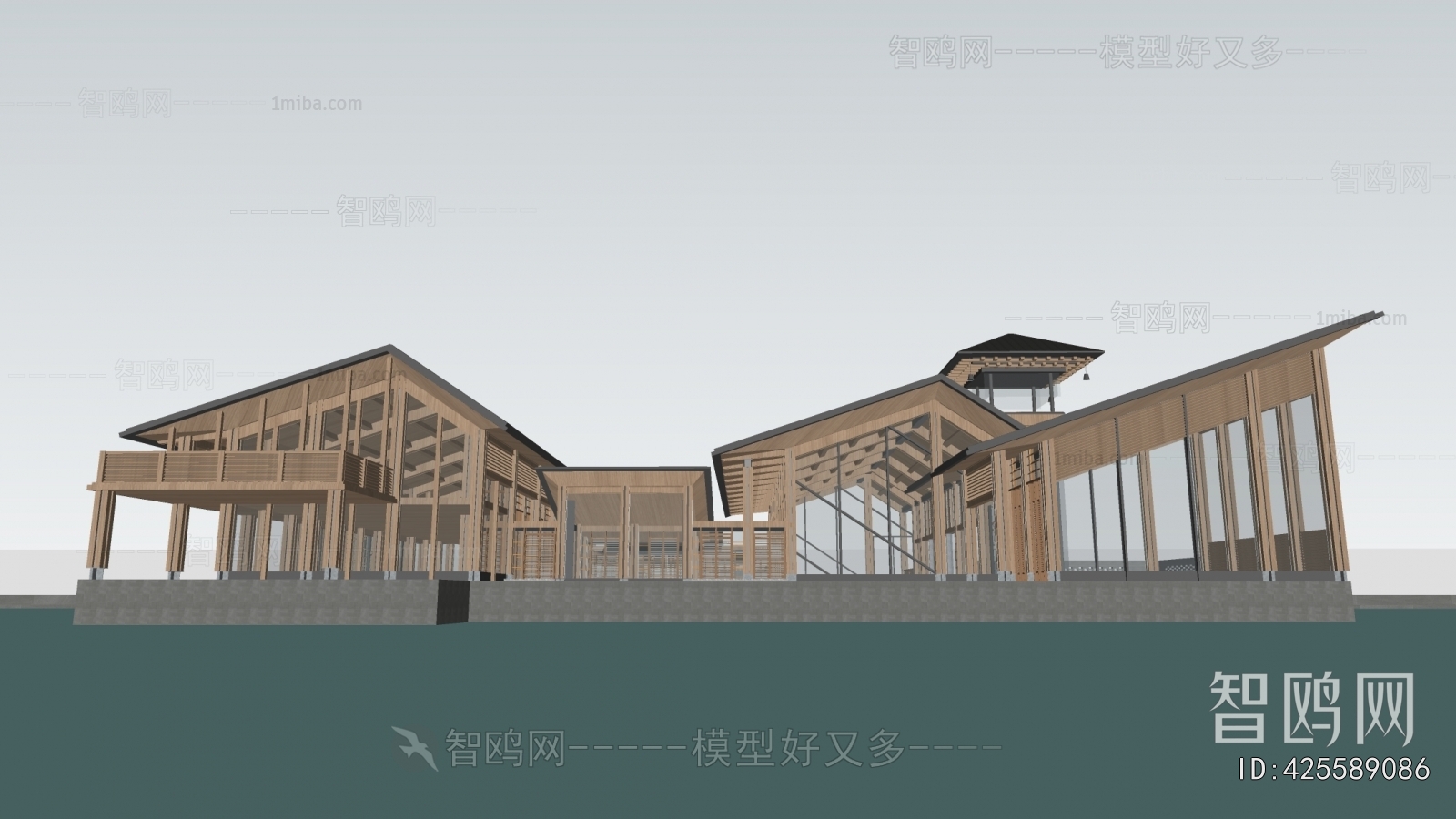 New Chinese Style Architecture Of Artistic Style