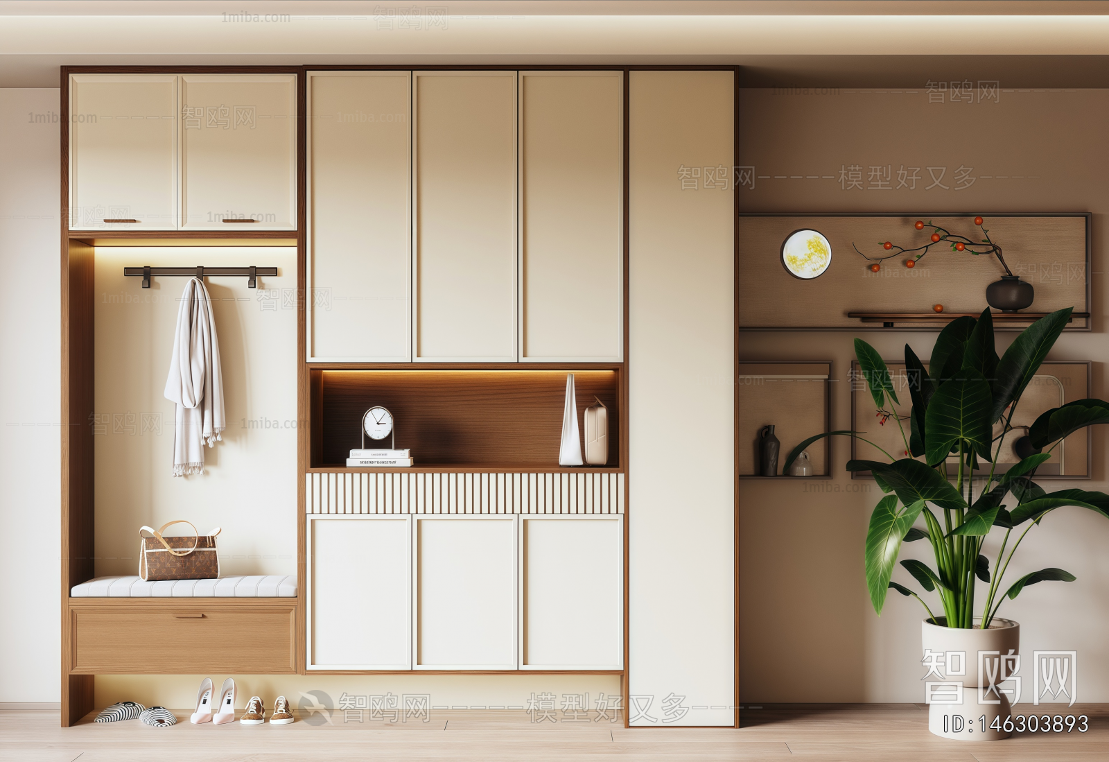 New Chinese Style Shoe Cabinet