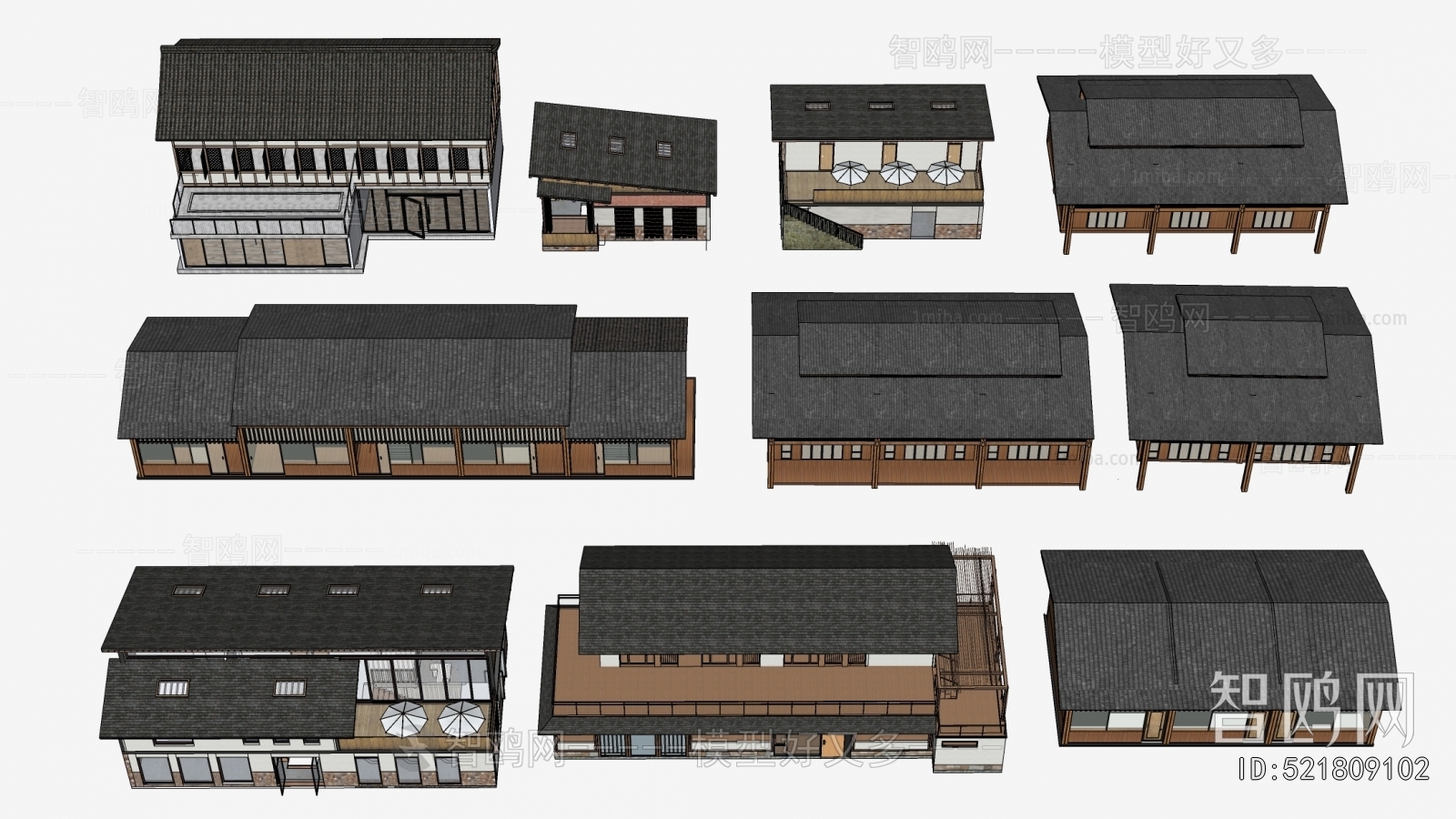 New Chinese Style Appearance Of Commercial Building