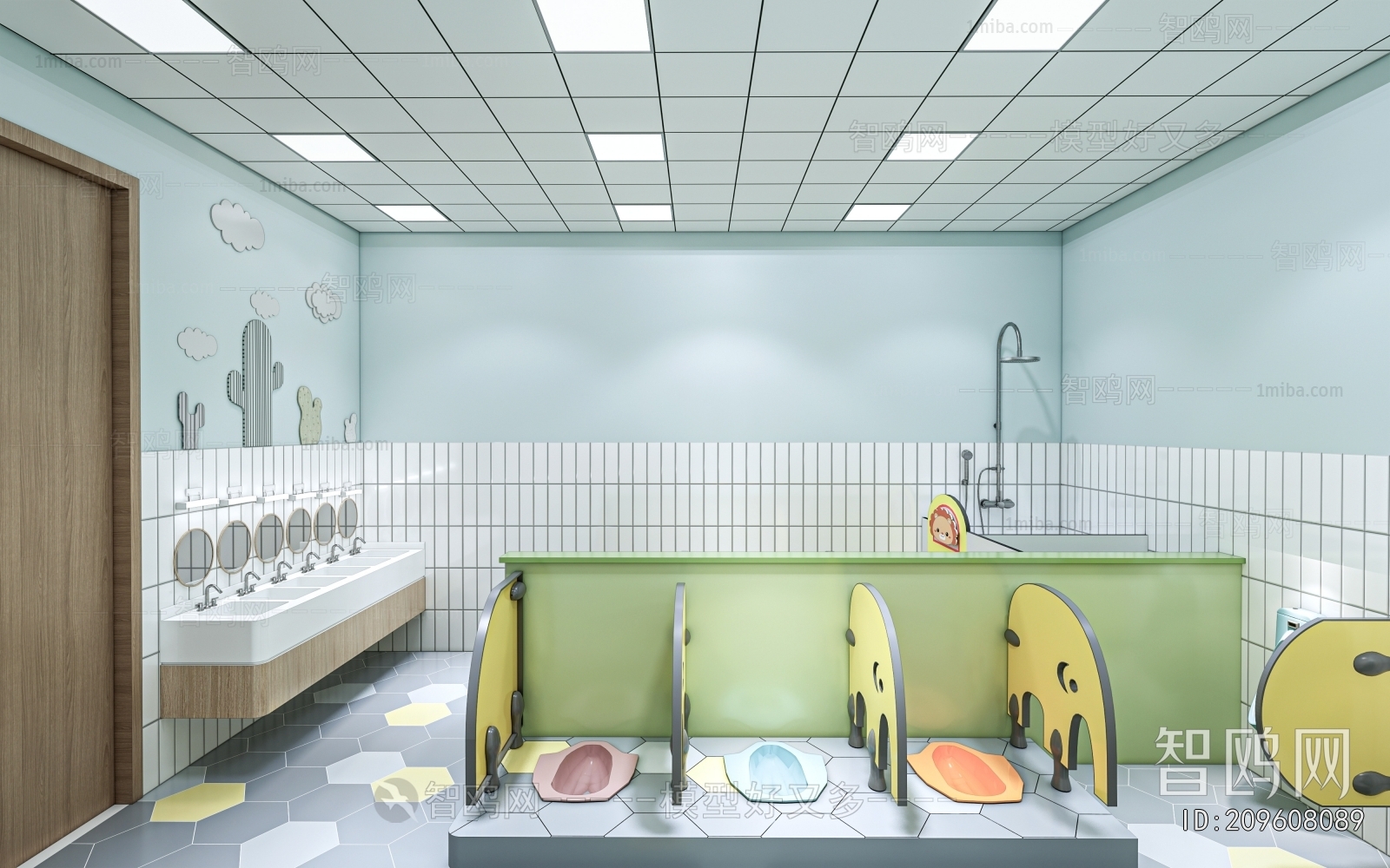 Modern Children's Restroom