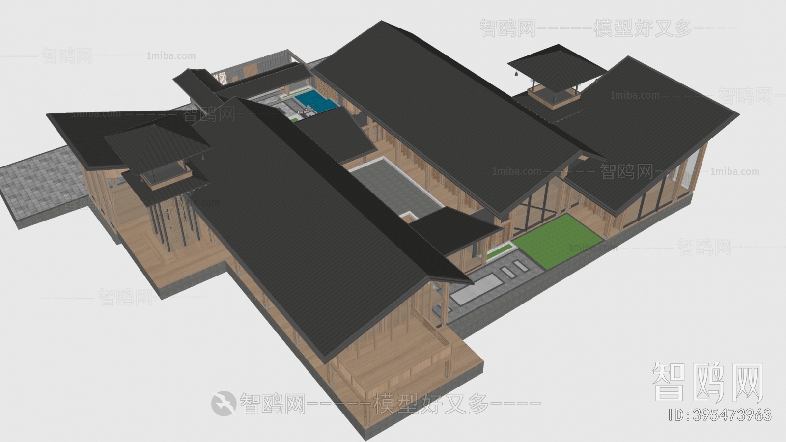 New Chinese Style Architecture Of Artistic Style