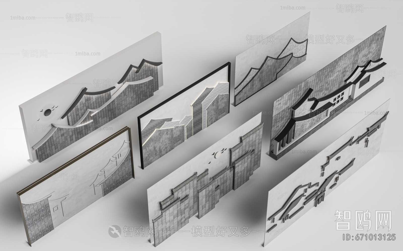 New Chinese Style TV Wall