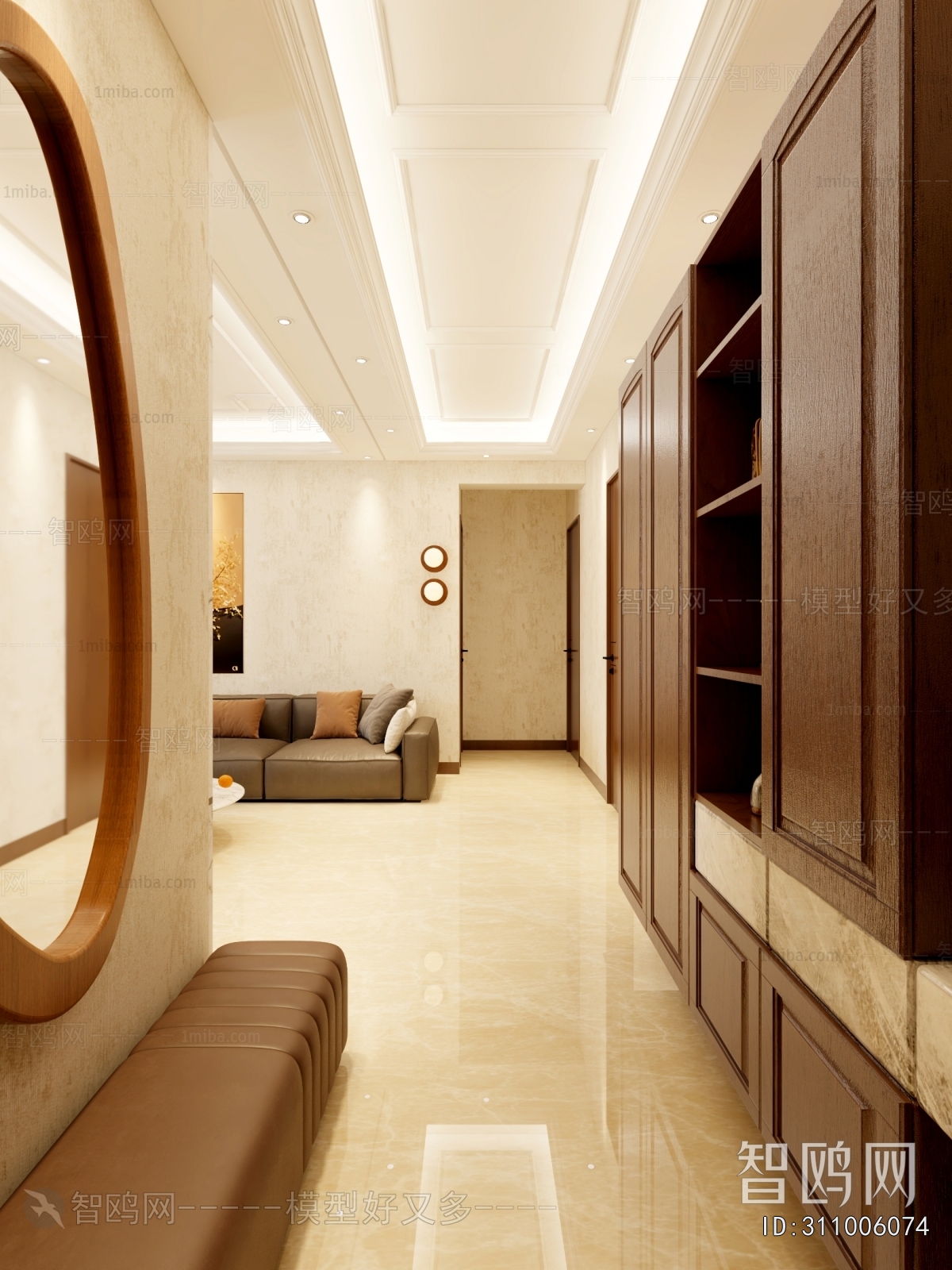 New Chinese Style A Living Room