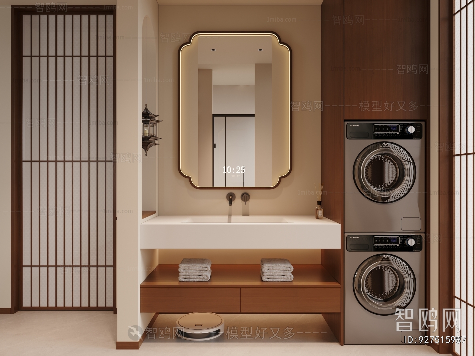 New Chinese Style Bathroom Cabinet