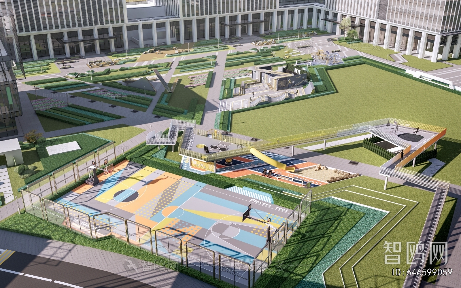 Modern Park Landscape