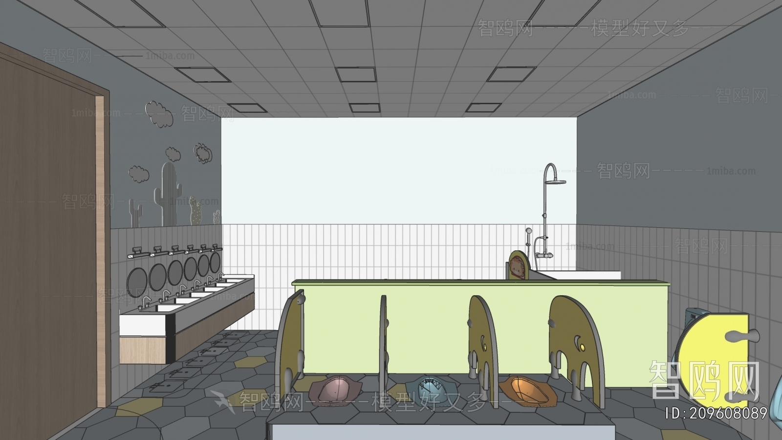 Modern Children's Restroom