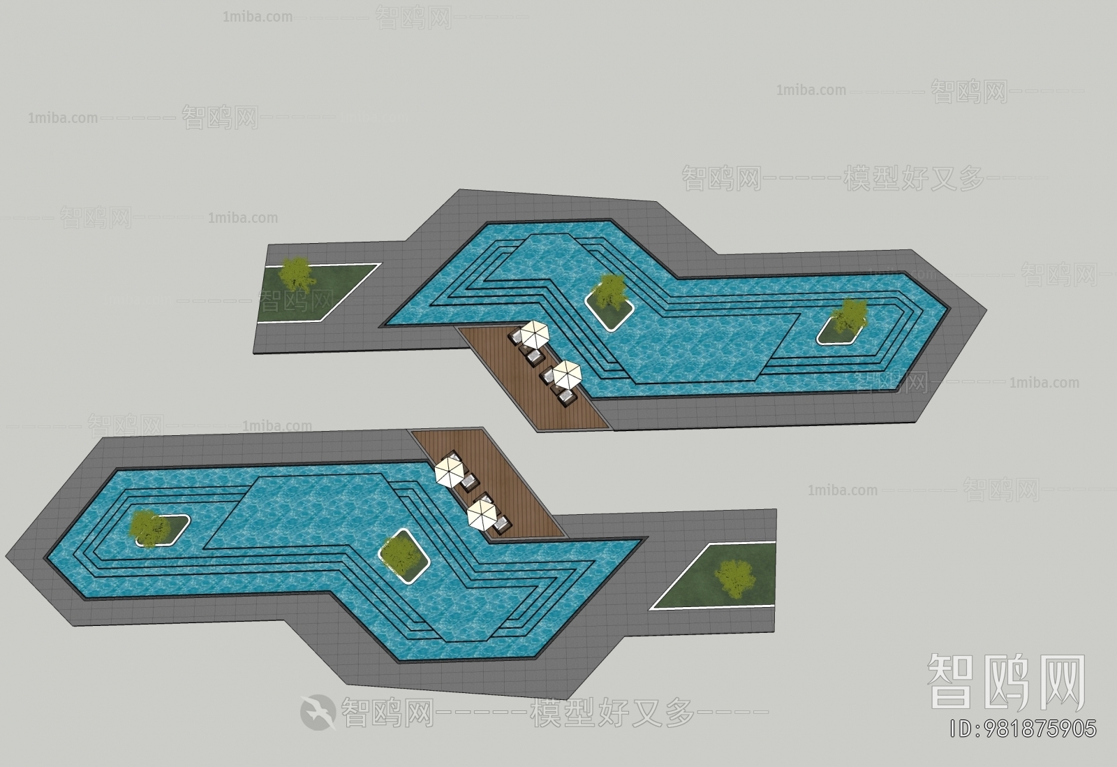 Modern Rockery Waterscape