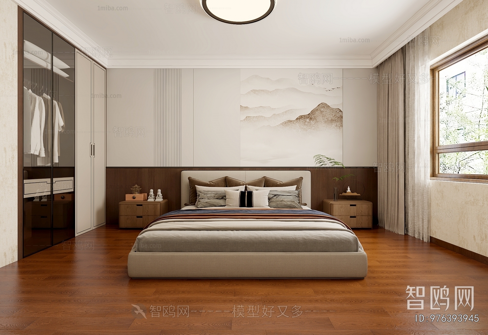 New Chinese Style Bedroom