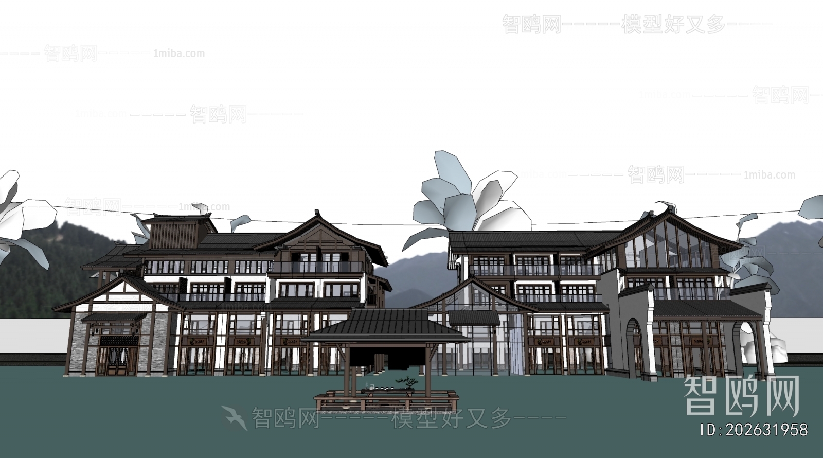 New Chinese Style Building Appearance