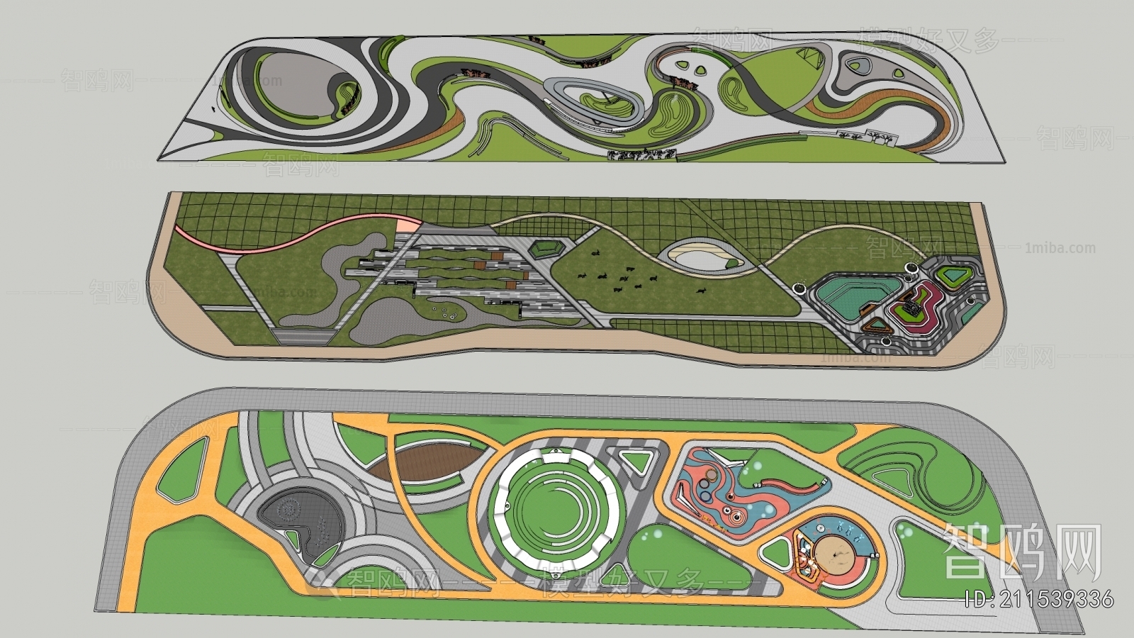 Modern Park Landscape