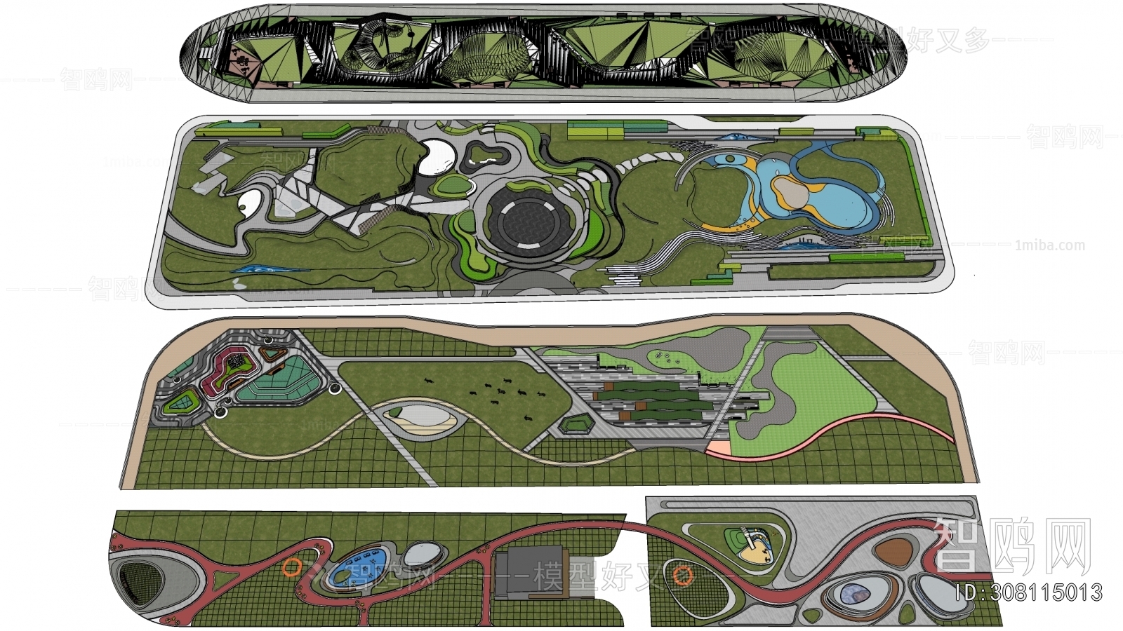 Modern Park Landscape