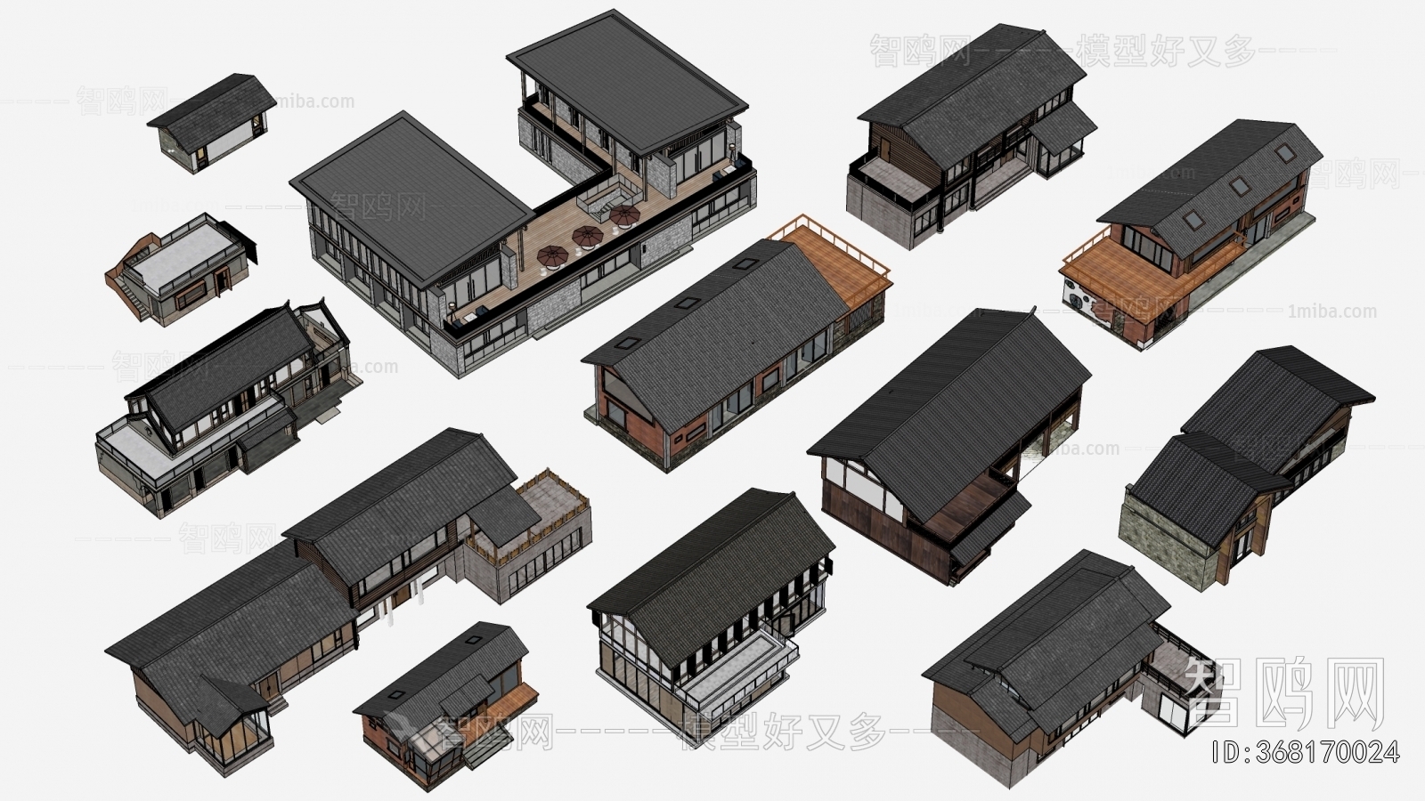 New Chinese Style Appearance Of Commercial Building