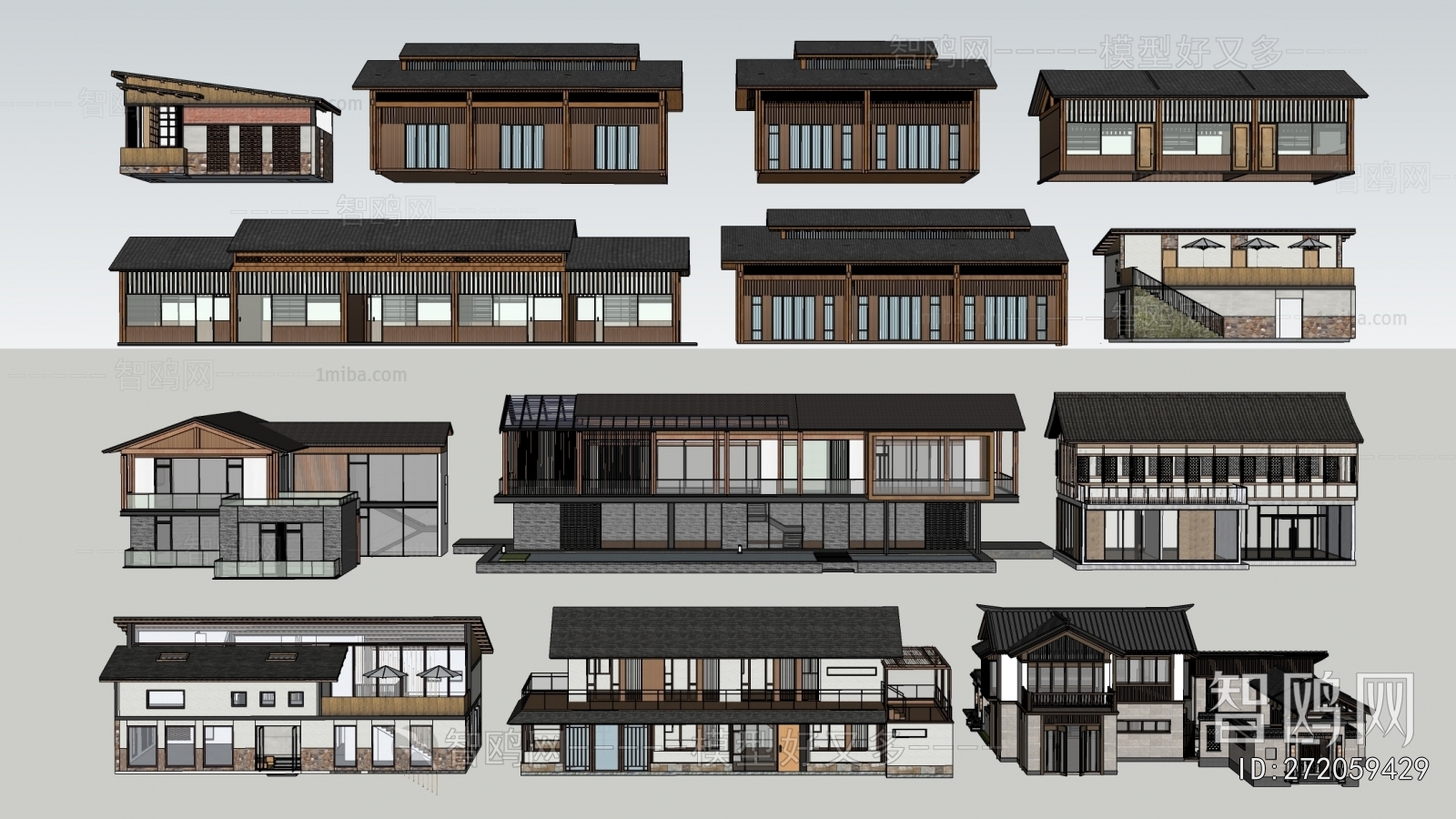 New Chinese Style Appearance Of Commercial Building