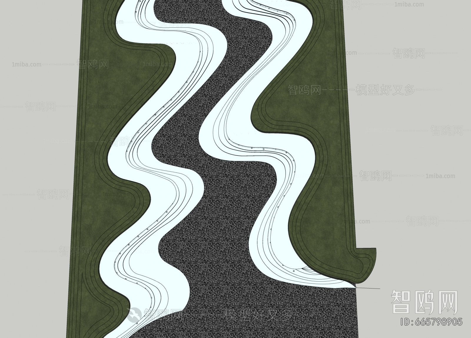 Modern Rockery Waterscape