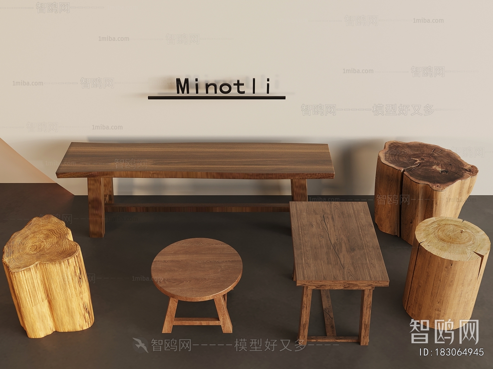 Modern Wooden Bench Or Stool