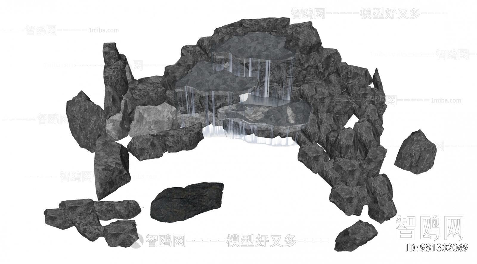 Modern Rockery Waterscape