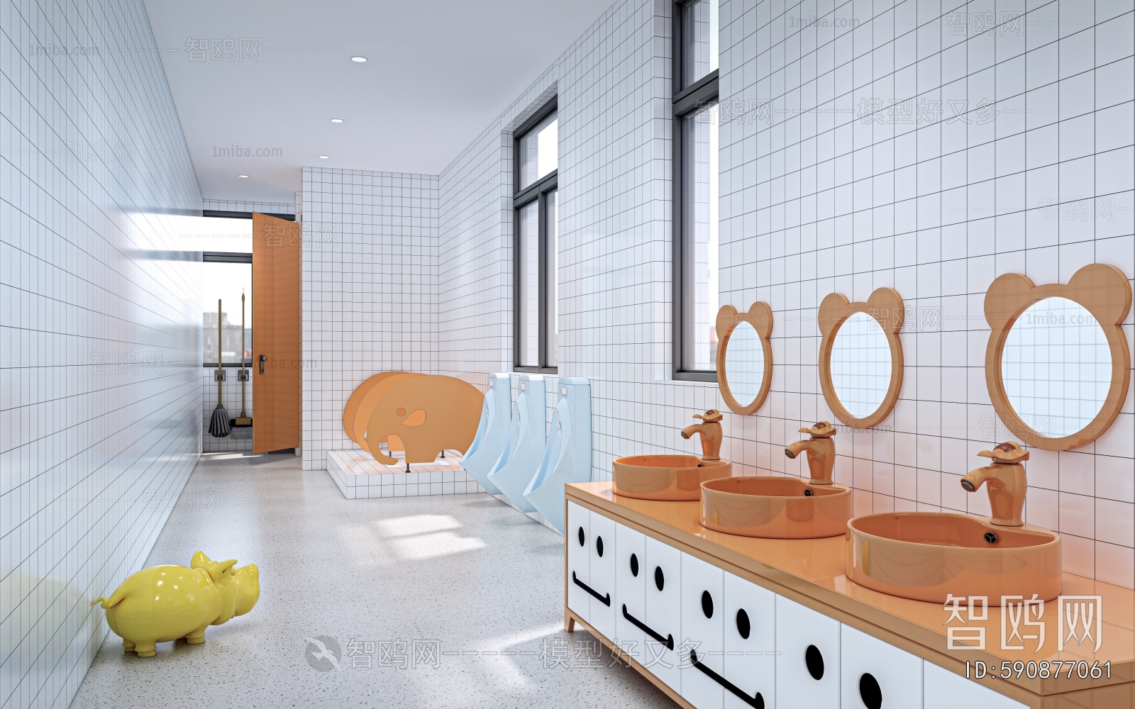 Modern Children's Restroom