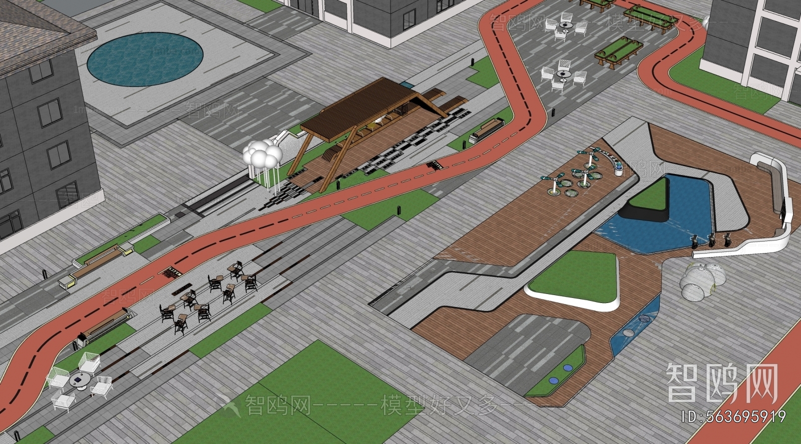 Modern Park Landscape