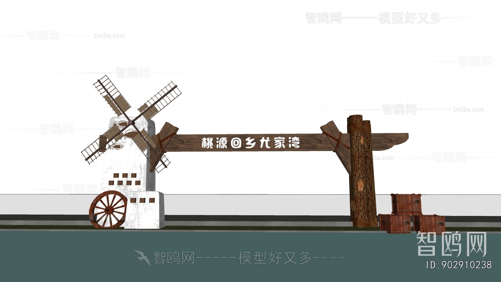 新中式景区大门