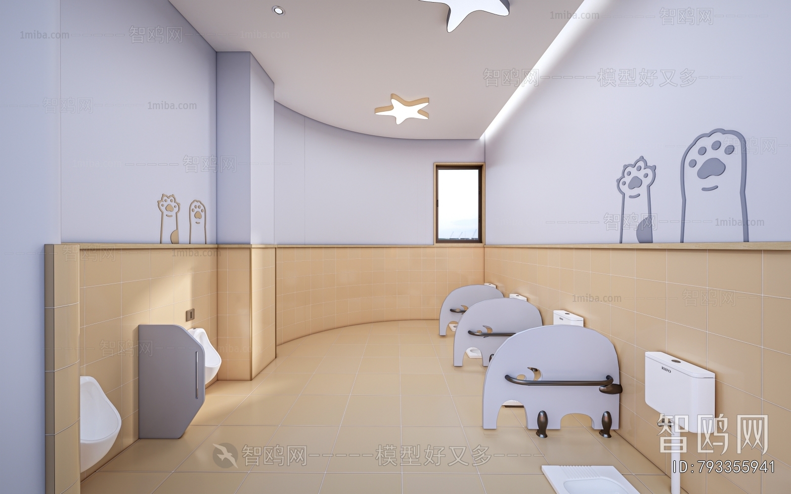 Modern Children's Restroom