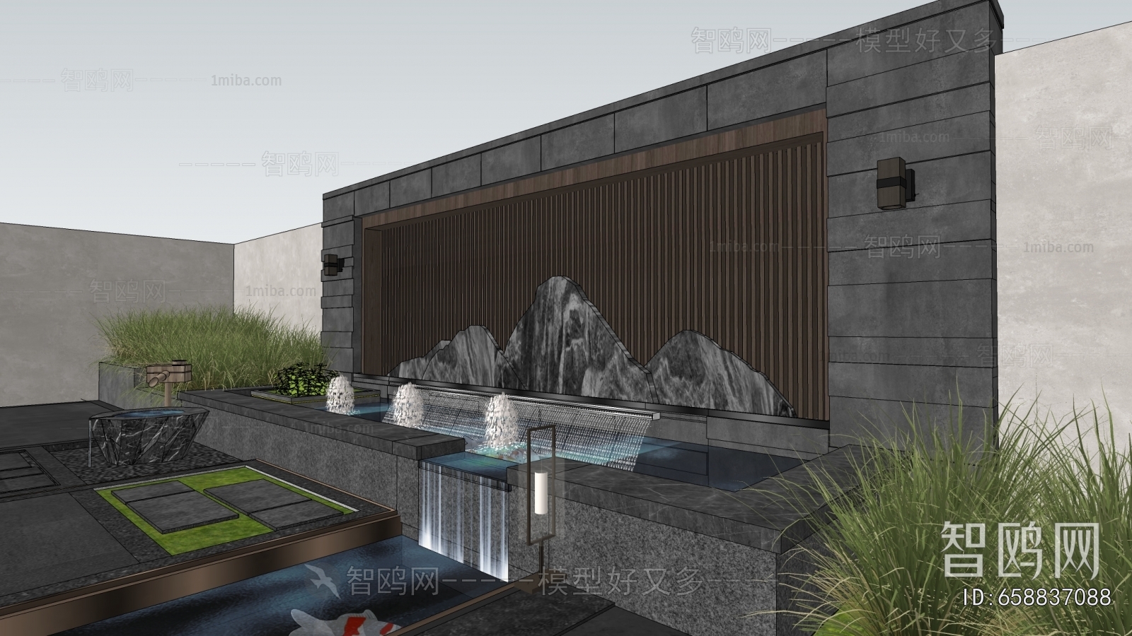 Modern Rockery Waterscape