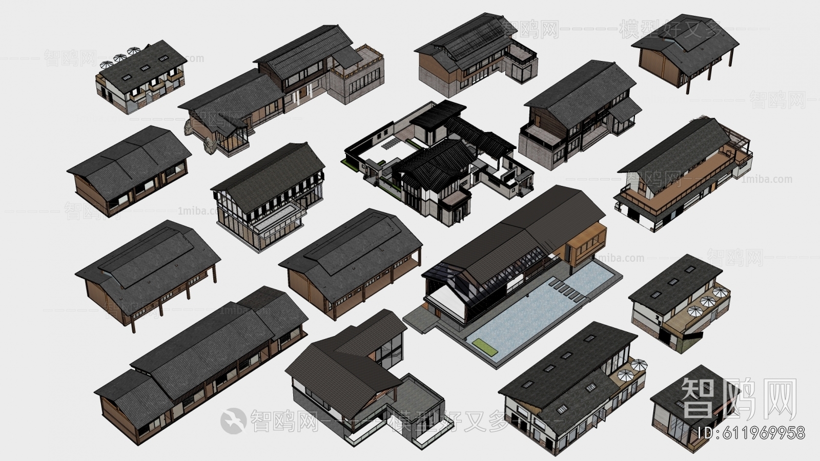 New Chinese Style Appearance Of Commercial Building