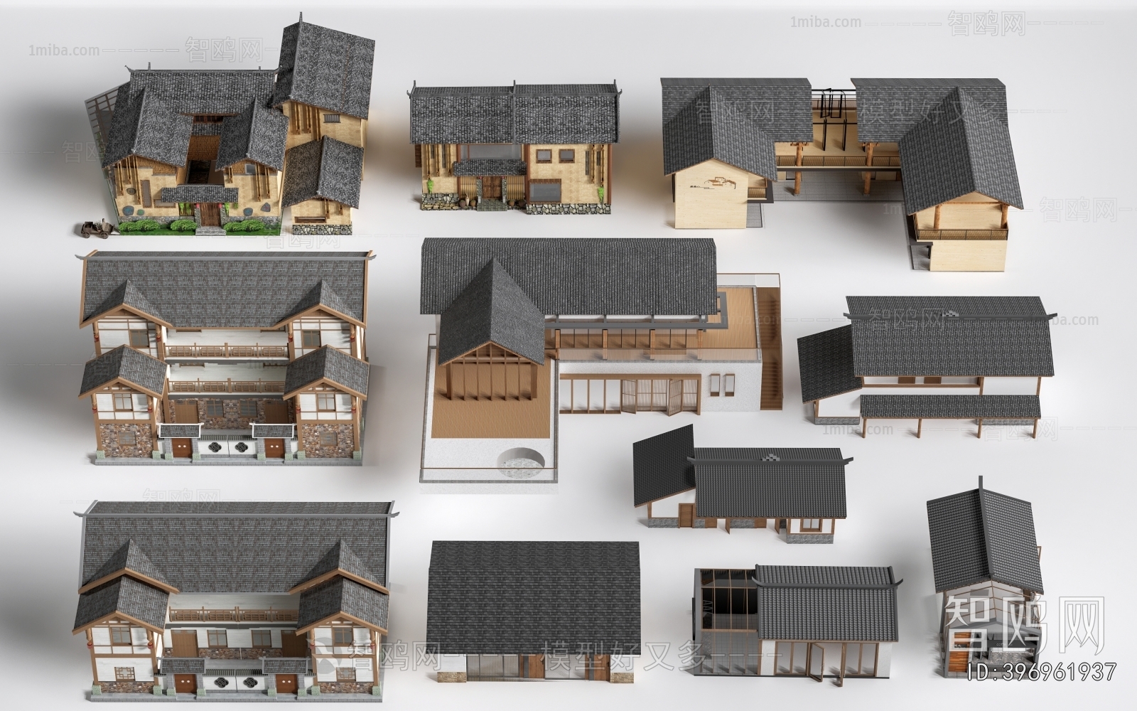 New Chinese Style Appearance Of Commercial Building