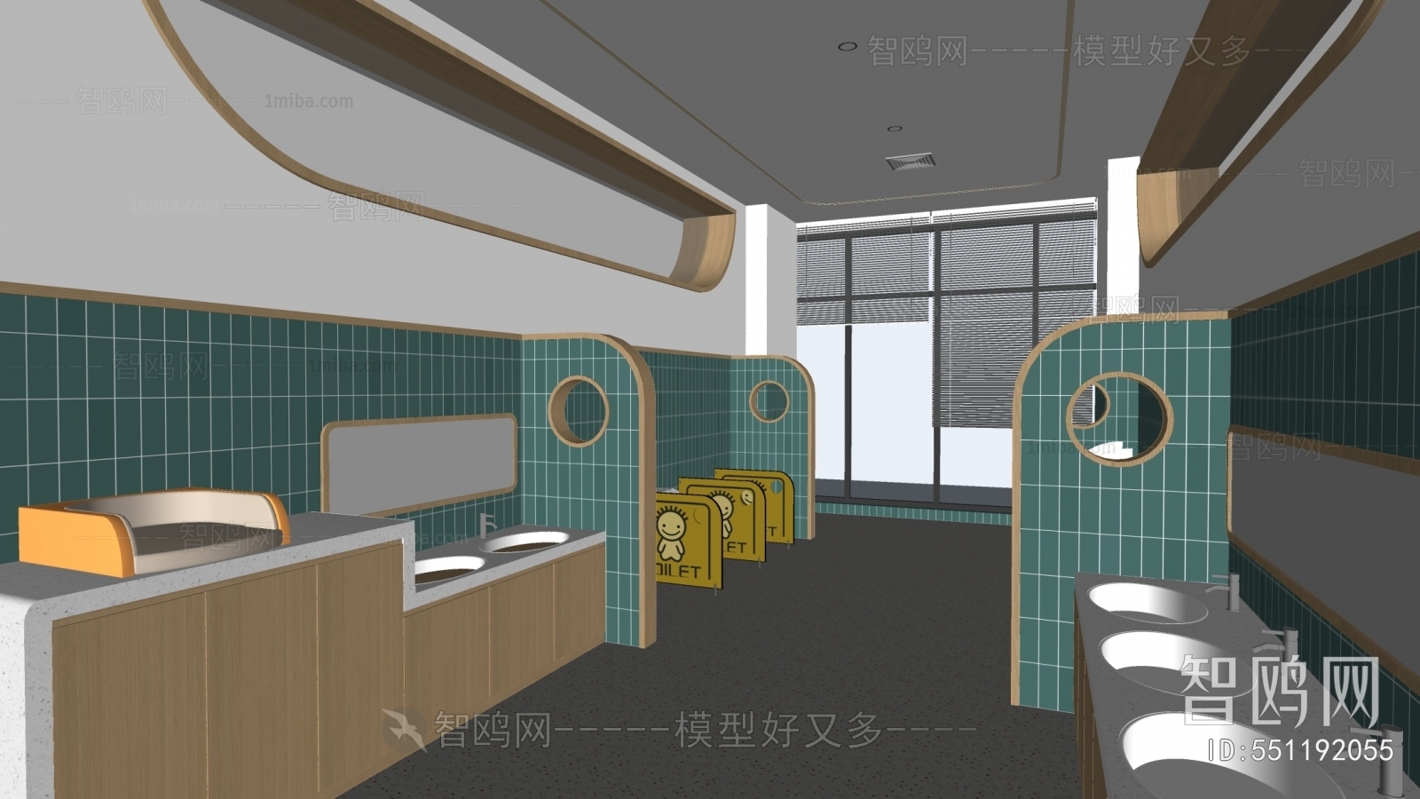 Modern Children's Restroom