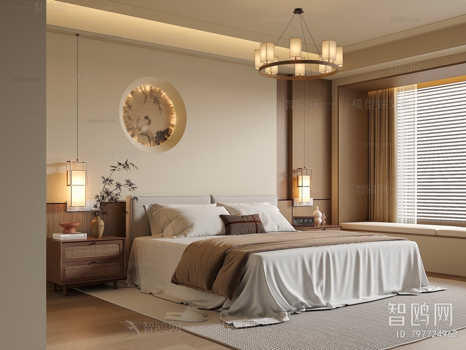 New Chinese Style Bedroom