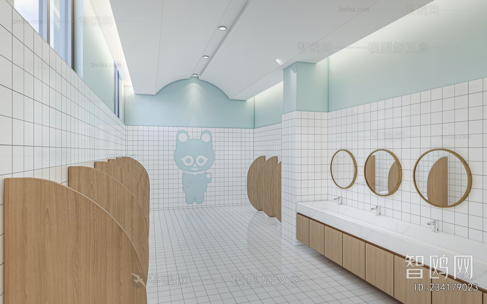 Modern Children's Restroom