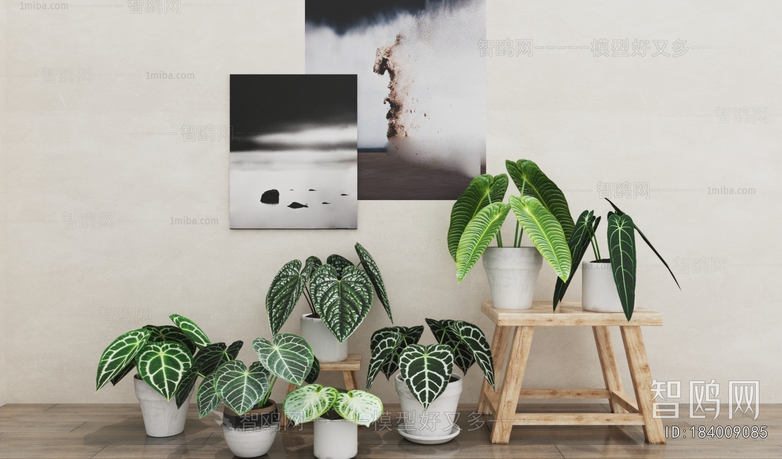 Modern Potted Green Plant