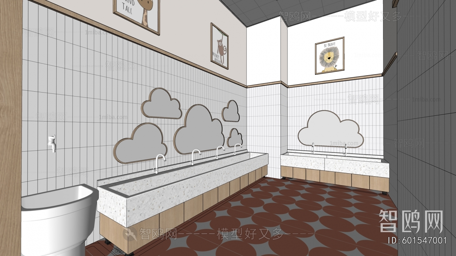 Modern Children's Restroom