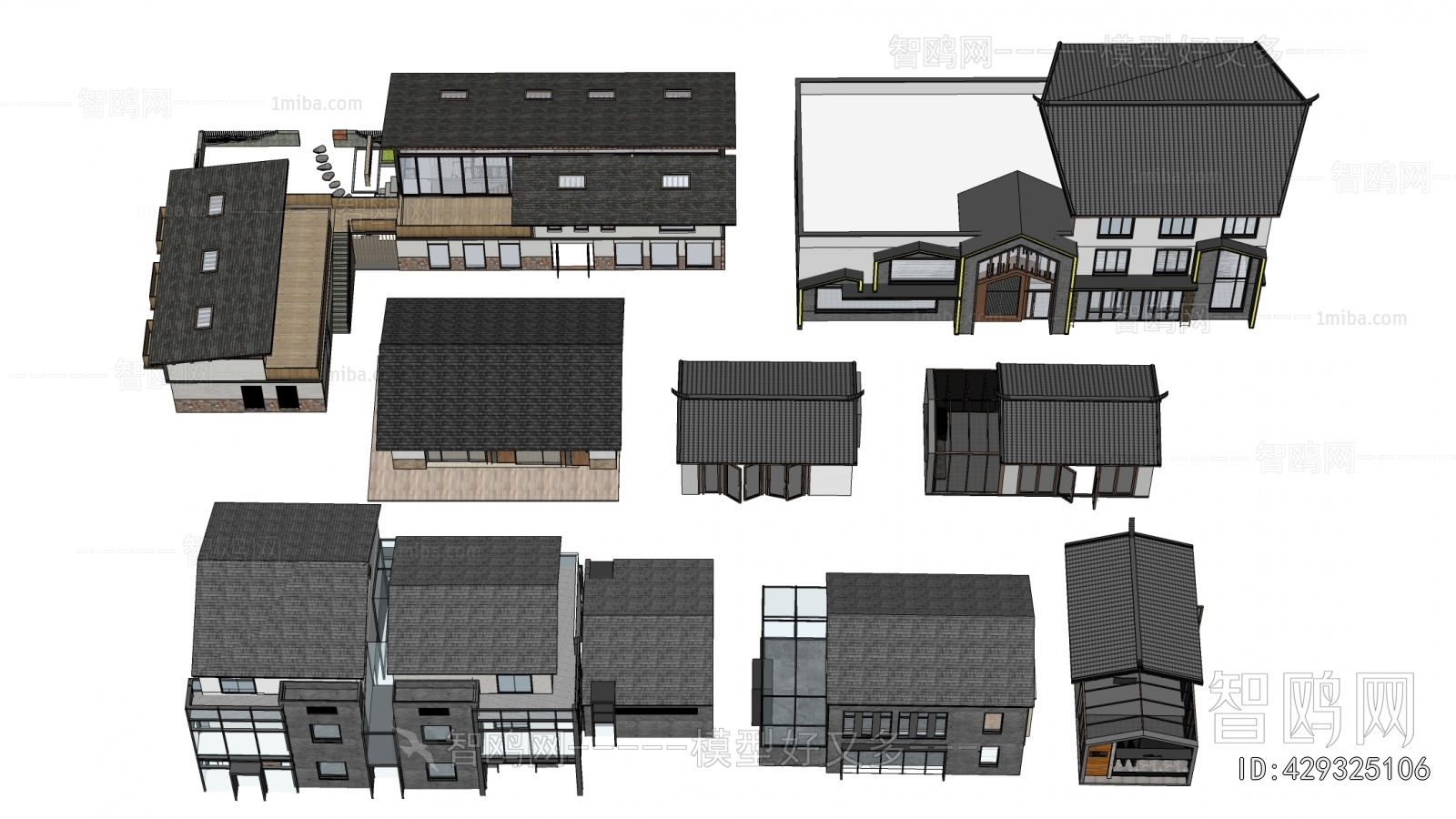 New Chinese Style Appearance Of Commercial Building