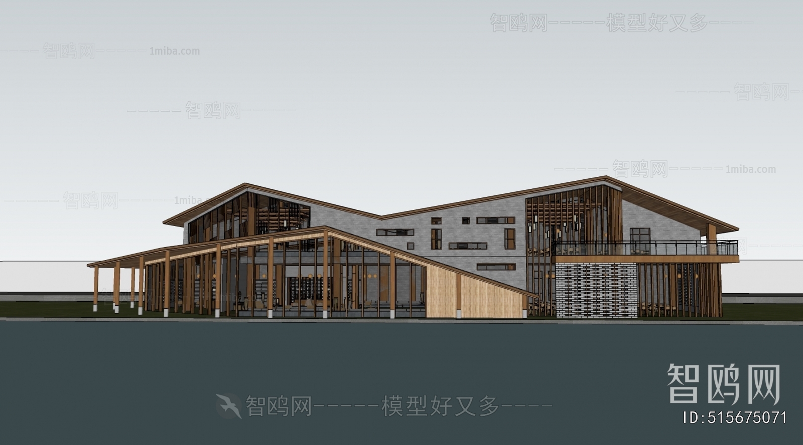 New Chinese Style Architecture Of Artistic Style