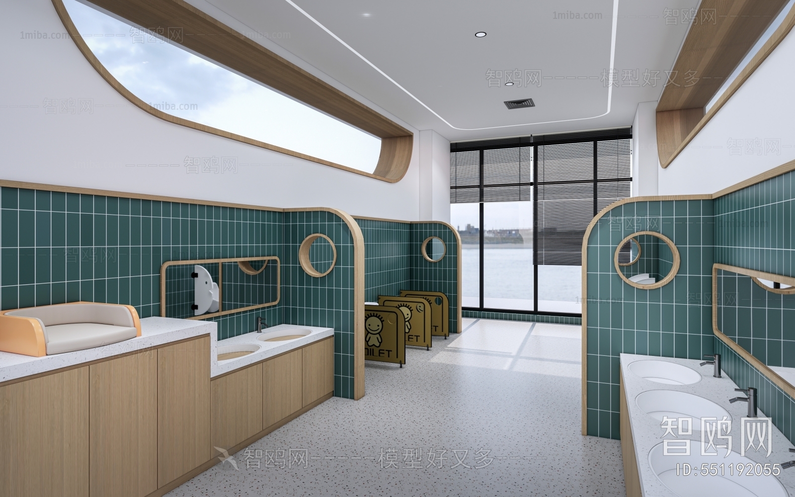 Modern Children's Restroom