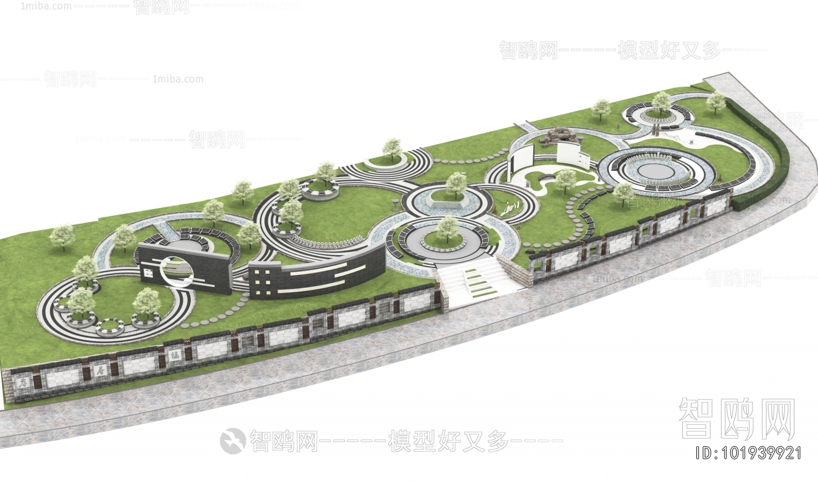 Modern Park Landscape